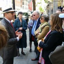 Photo of members of the Grolier club in a walk in May 2015